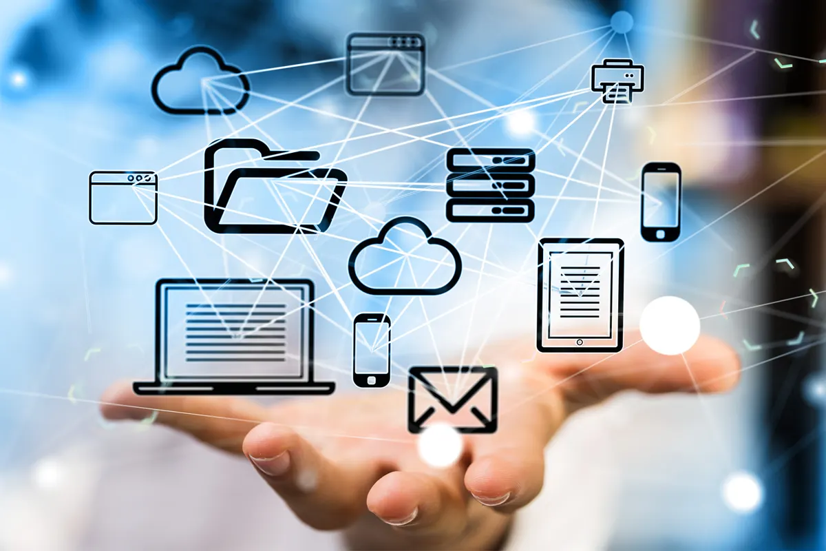 Verbonden apparaten en clouddiensten in een moderne werkplek
